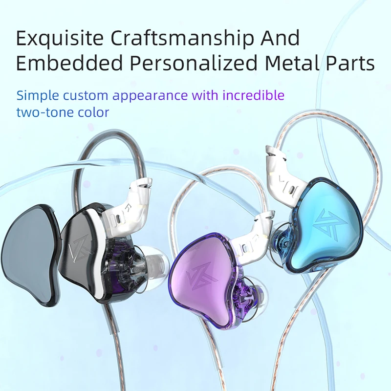KZ EDC Earphones 1 Dynamic HIFI Bass Earbuds In Ear Monitor Headphones Sport Noise Cancelling Headse - Image 5