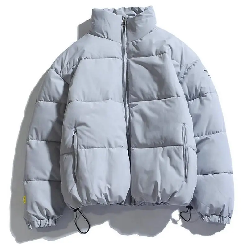 2024 Winter Coat Men's Warm Parkas Streetwear Cotton Coats Slim Male Jackets Solid Windproof Padded Coat Mens Clothing - Image 2