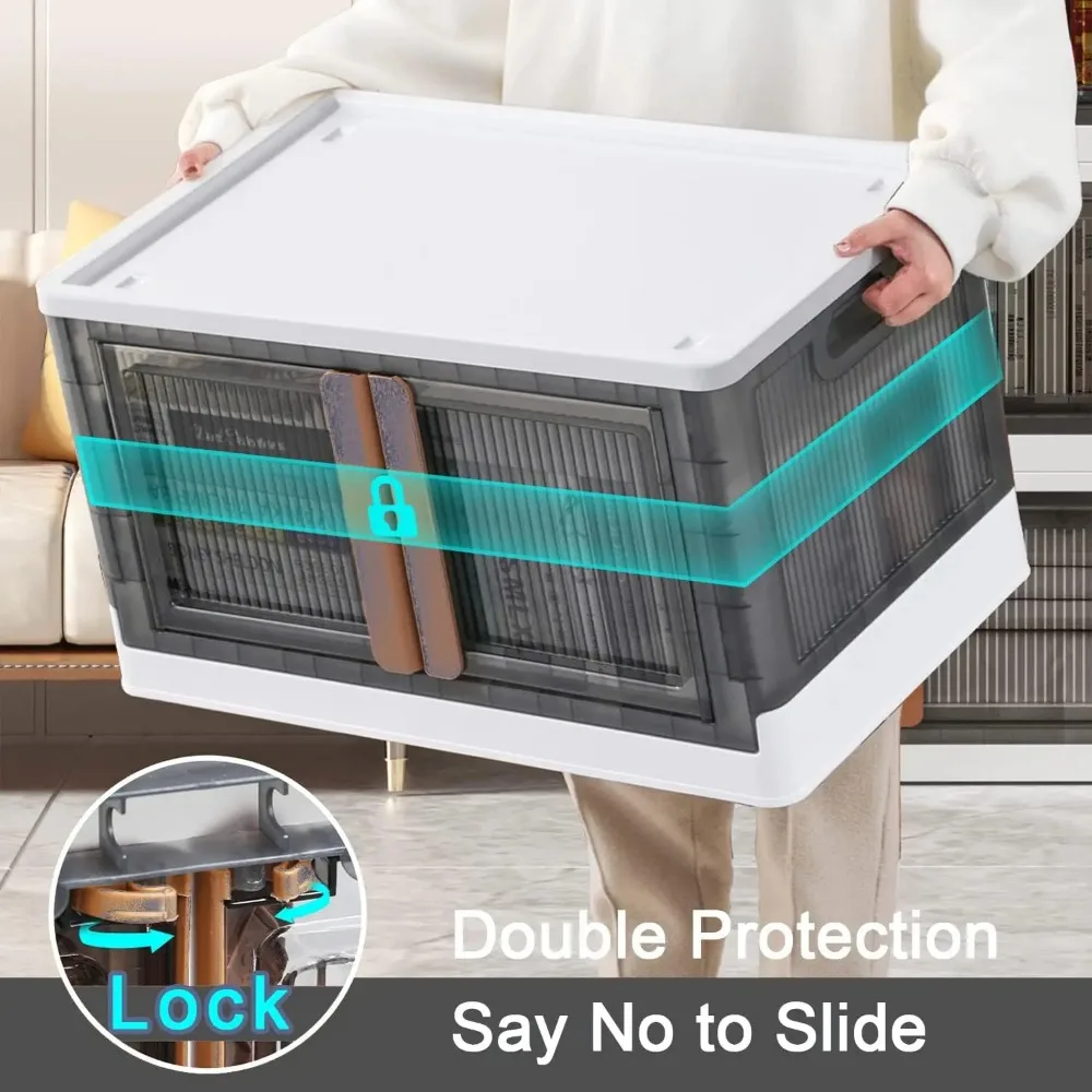 Folding Wardrobe Storage Cabinet Installation Free Movable Transparent Kids Clothing Organization Simple Foldable Closet Cabinet - Image 4