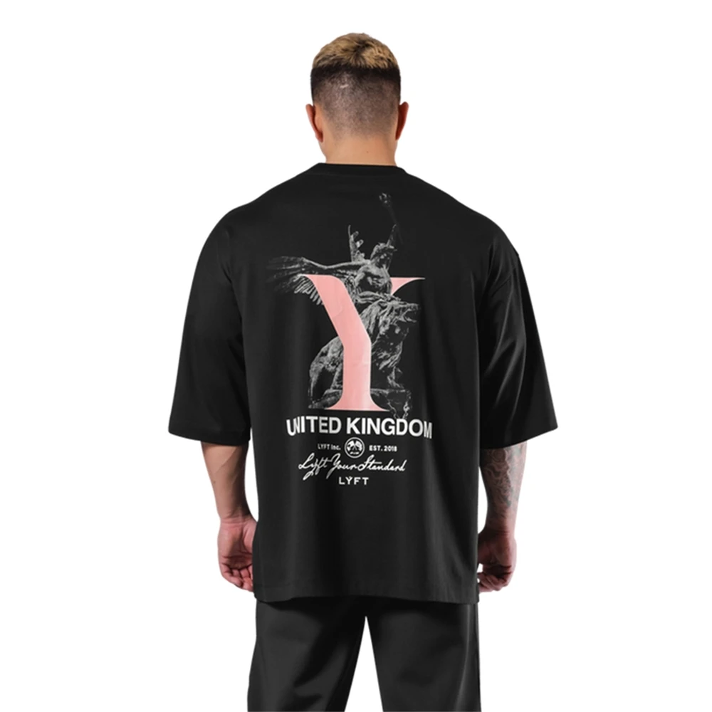 LYFT 2024 Summer Sports T Shirts Men Outdoor Fitness Training T-shirt Fashion Trend Cotton Elastic Running Short sleeved Gym Tee - Image 5