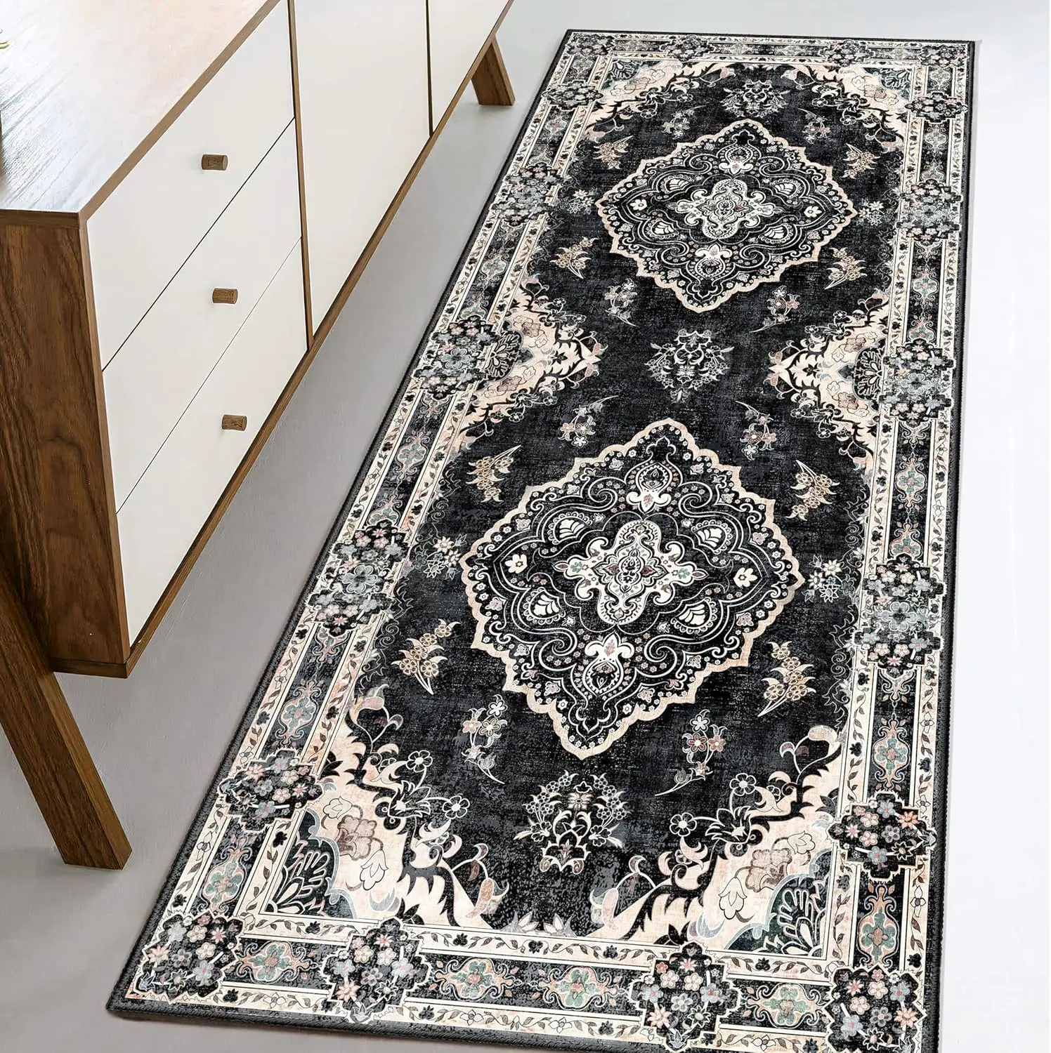 vikama Area Runner Rugs Boho Machine Washable Soft Anti-slip Carpet for Kitchen Bedroom Living Room Dining Room Home Decoration - Image 2