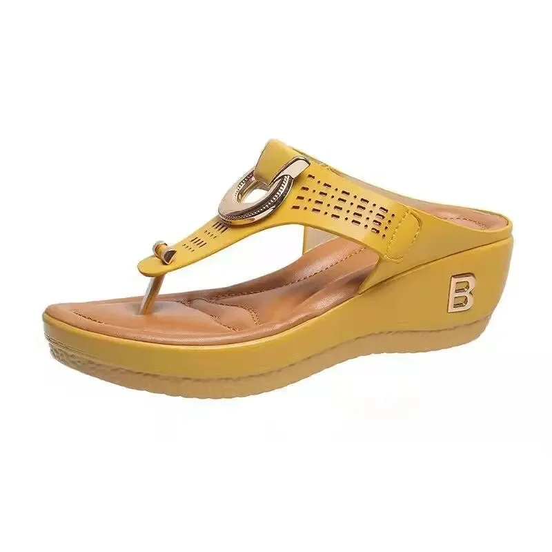Summer Sandals Women 2024 Big Size Platform Wedges Sandals Slippers Non-Slip Open Toe Flip Flops Ladies Comfortable Beach Shoes - Image 5