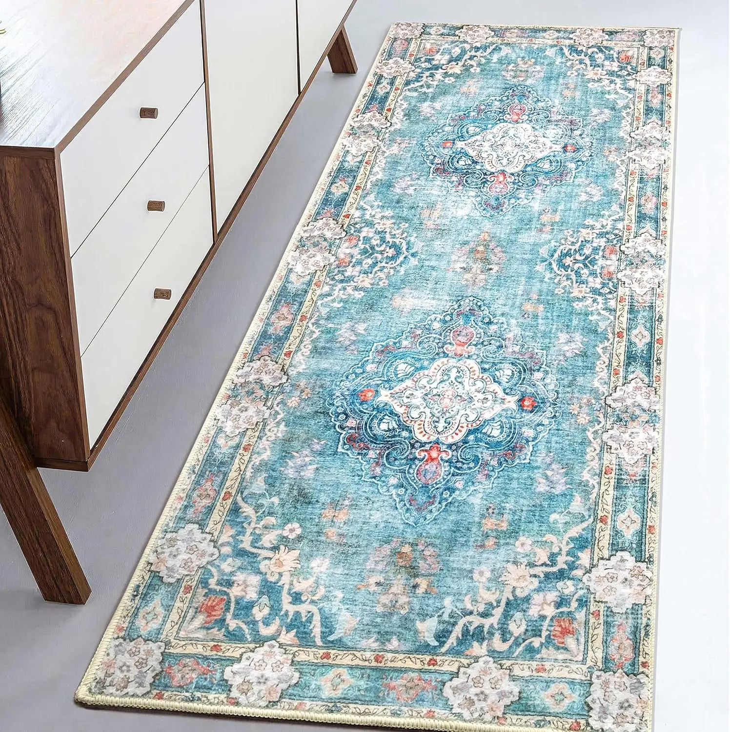 vikama Area Runner Rugs Boho Machine Washable Soft Anti-slip Carpet for Kitchen Bedroom Living Room Dining Room Home Decoration - Image 6