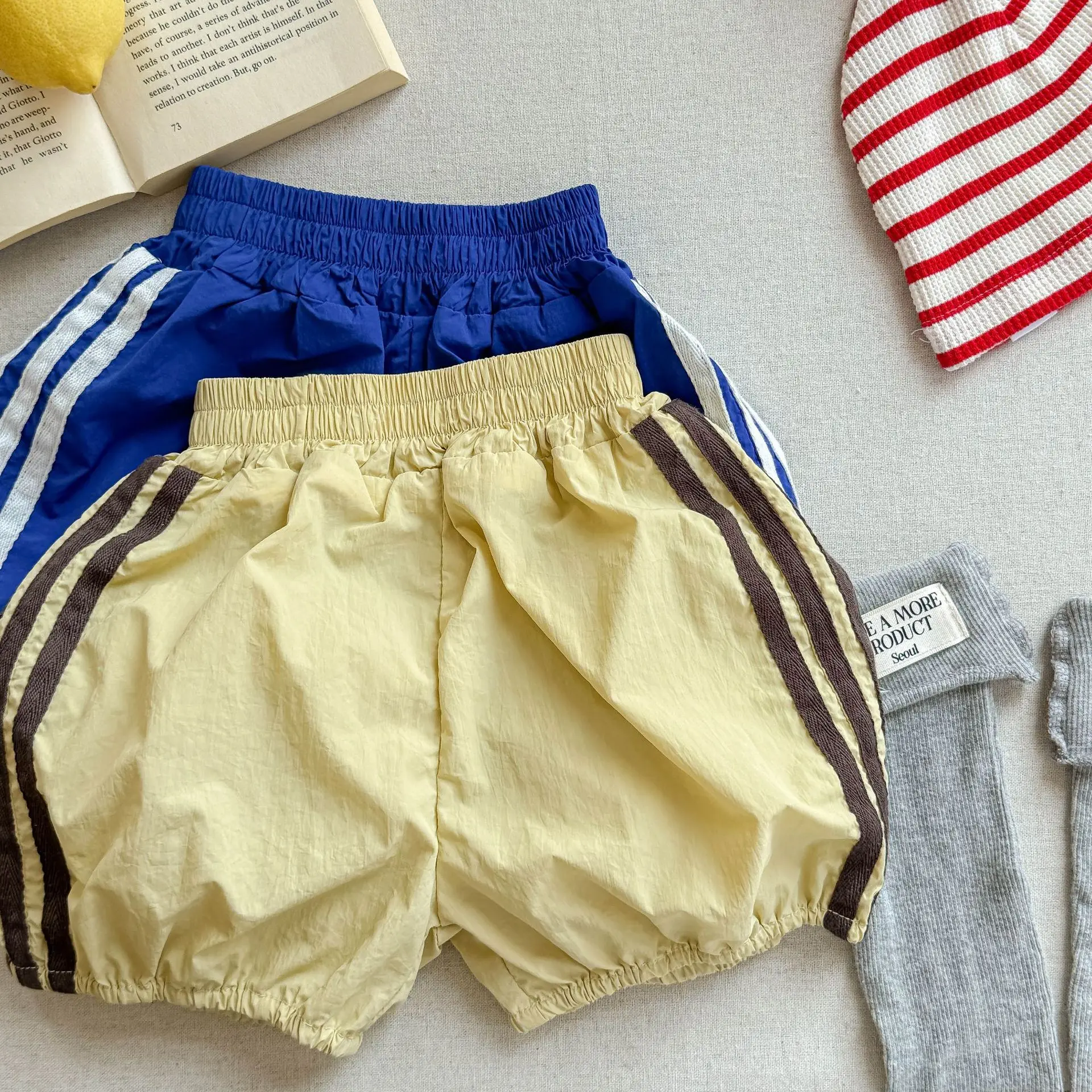 2025 Summer New Children Loose Shorts Girls Striped Shorts Cotton Breathable Boys Casual Pants Fashion Kids Clothes - Image 6