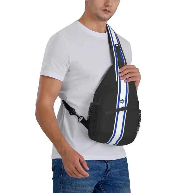 Fashion Israel Stripe Flag Sling Bags for Travel Hiking Men Patriotic Chest Crossbody Backpack Shoulder Daypack - Image 6