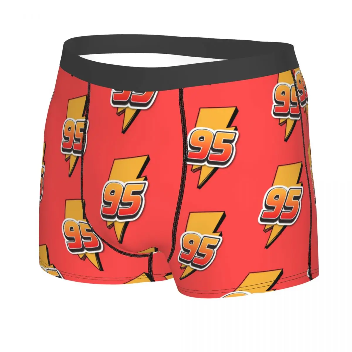 Custom Cartoon Lighting McQueen Boxers Shorts Men Cars Briefs Underwear Funny Underpants - Image 2