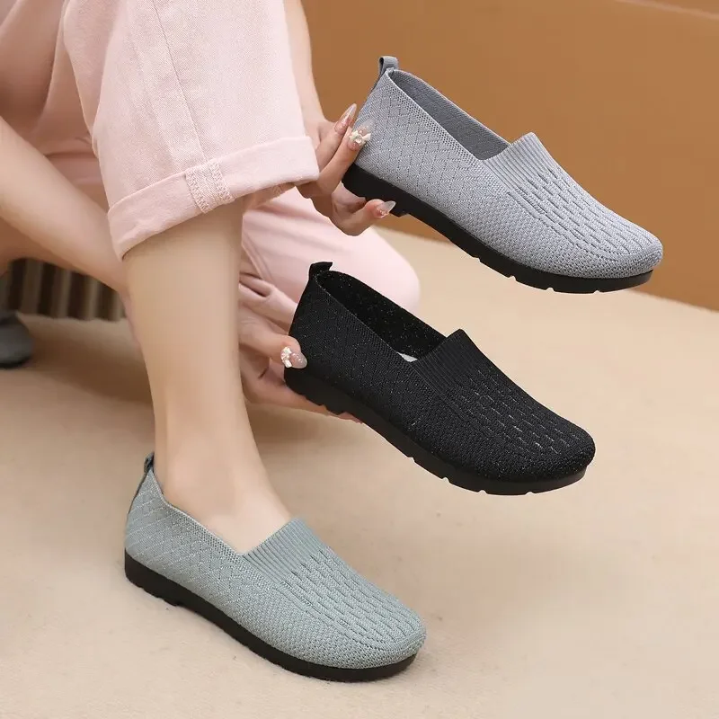 New mesh socks, women's breathable and lightweight flat shoes, women's Loafers, breathable sports shoes women's Zapatillas Mujer - Image 3