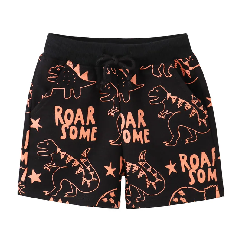 Jumping Meters 2-7T Summer Boys Shorts Dinosaurs Print Drawstring Baby Boys Girls Short Pants Animals Children's Kids Trousers - Image 2