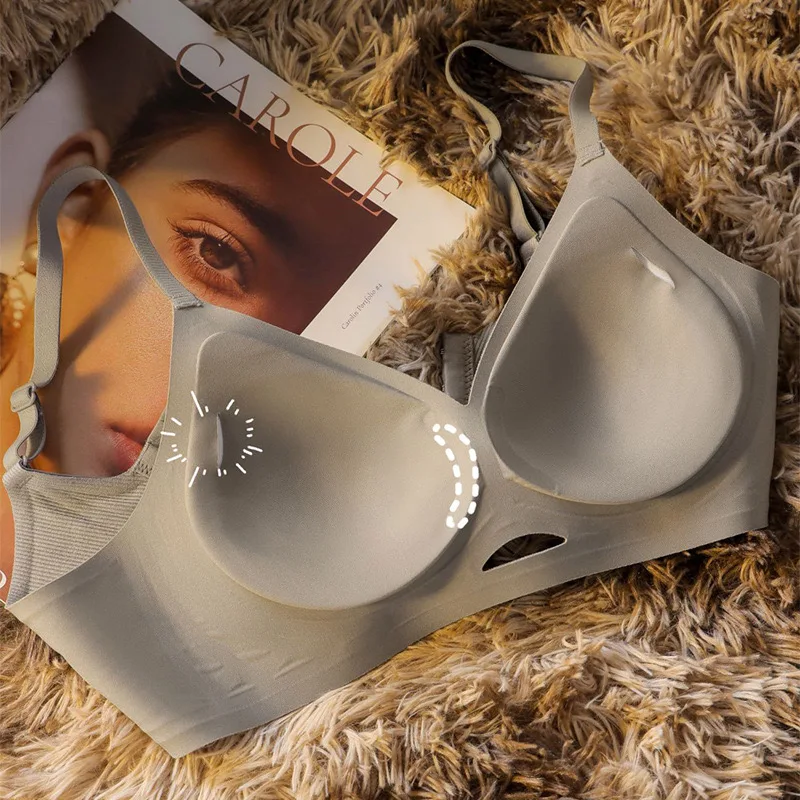 Sexy Seamless Women's Underwear, Wire-free, Hollow, Comfortable, Breathable, Push-up Sports Bra For Women, Thin Section - Image 4