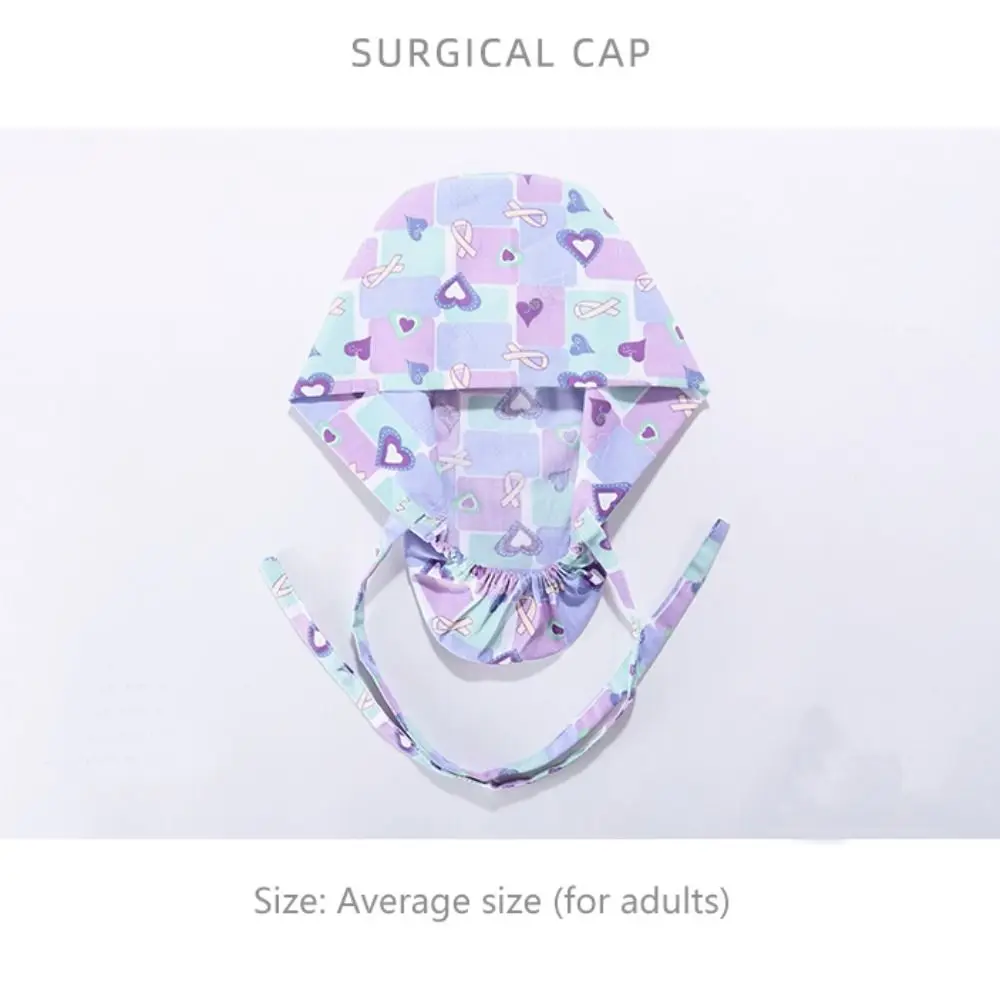 Adjustable Surgical Scrub Caps Working Cap Ponytail Holder Bouffant Nursing Hats With Buttons Long Hair Turban Hats Women & Men - Image 6