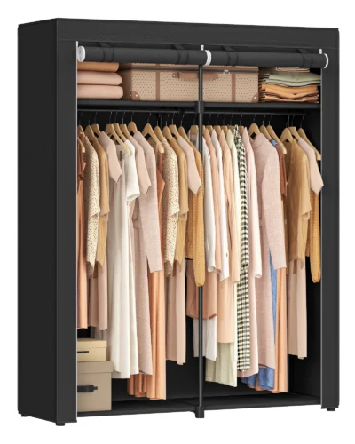 6 Layers Dustproof Simple Wardrobe Double Row High Capacity Partition Bookshelf Bedroom Cabinet Portable DIY Clothes Organizer