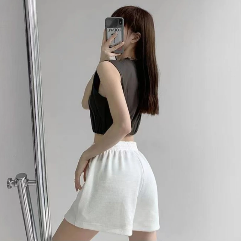 Women Shorts Summer Elastic Lace Up Drawstring Sweat Short Sport Underpanties Girl Straight Leg Pants Female Underware Panties - Image 6