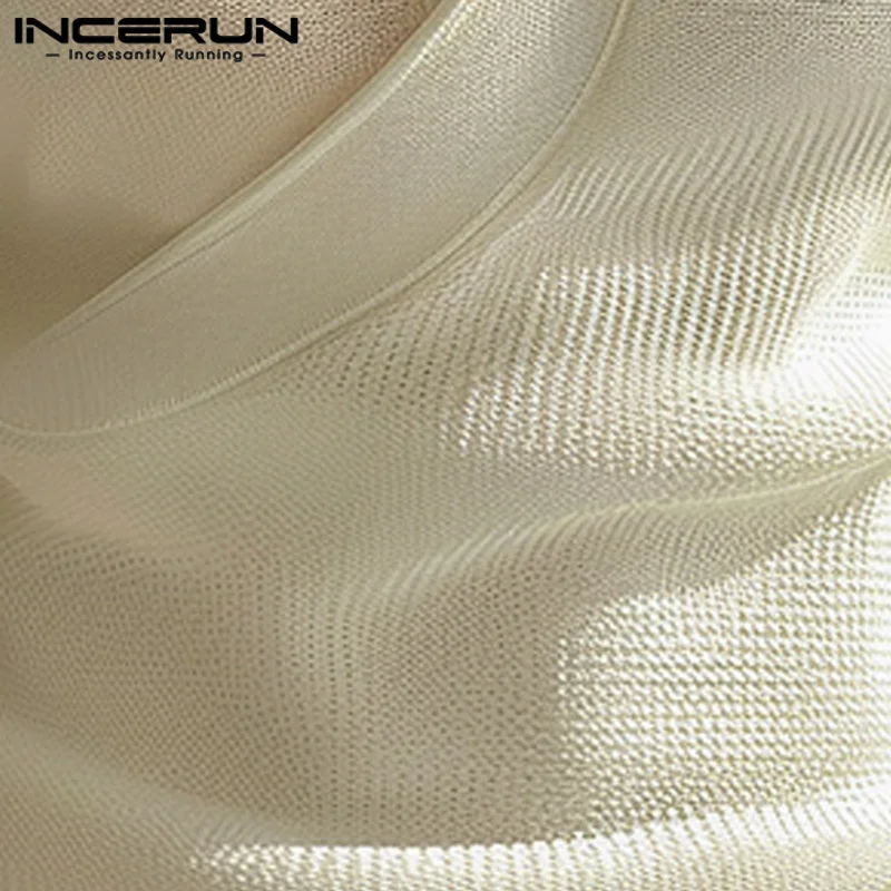 INCERUN Men Tank Tops Solid Color V Neck Sleeveless Casual Male Vests Summer Streetwear 2024 Fashion Leisure Korean Men Clothing - Image 5