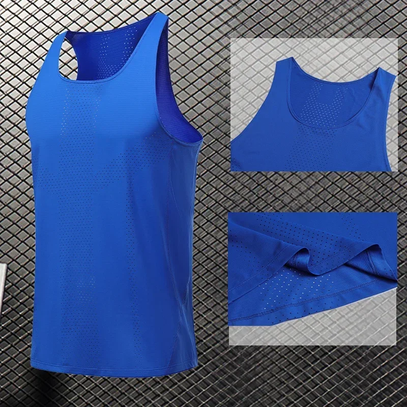 Men Leisure Sleeveless T-shirt Basketball Activewear Fitness Workout Sleeveless Tank Breathable and Quick-drying Running Top - Image 5