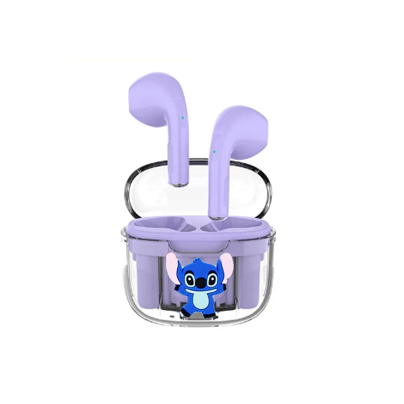 Disney Stitch Transparent charging Wireless Bluetooth Earbuds HiFi Sound HD Call Headsets Smart Touch Low Latency Long Endurance - Image 5