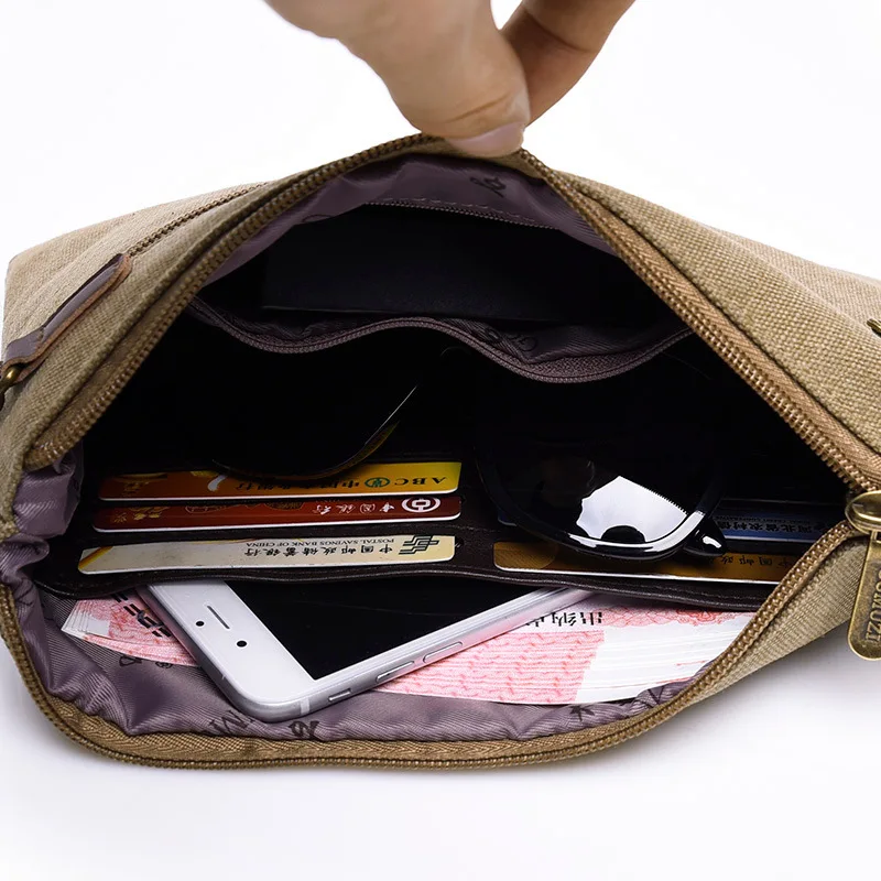 Scione Classic Clutch Bag Male Canvas Wallet Purse for Men Vintage Business Mobile Phone Handbag K201 - Image 3