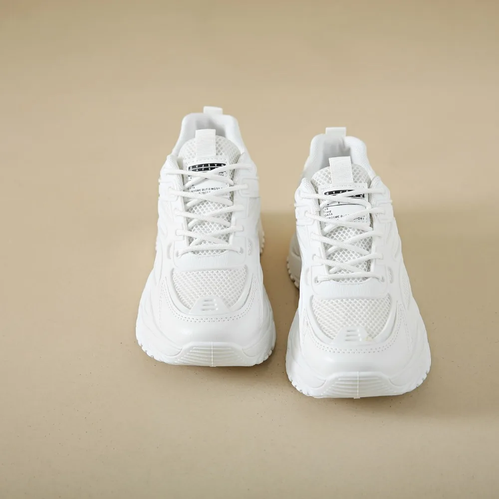 2024 New Casual Round Toe Cross Strap Mesh Women Shoes Summer Fashion Increased Breathable Comfortable Women Sneakers - Image 4