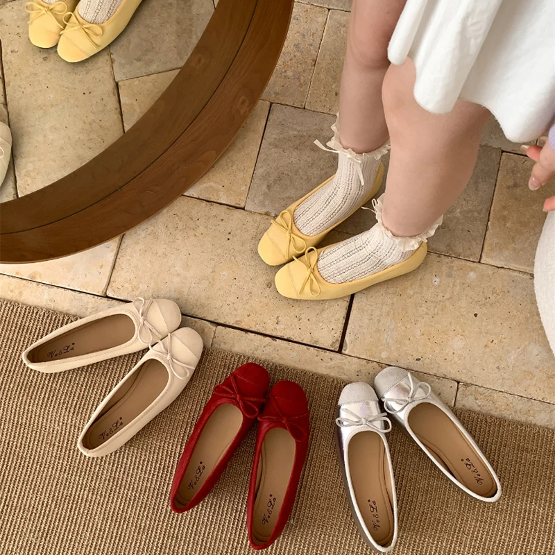 Spring Brand Women Flats Round Toe Shallow Slip On Ladies Casual Ballet Shoes Soft Sole Eelgant Dress Shoes - Image 2