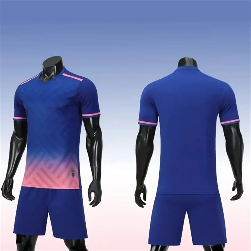 Football Jerseys High Quality Blank Soccer Short Sleeve Shorts Kids Women Men Sport T-Shirt DIY Number Customization - Image 4