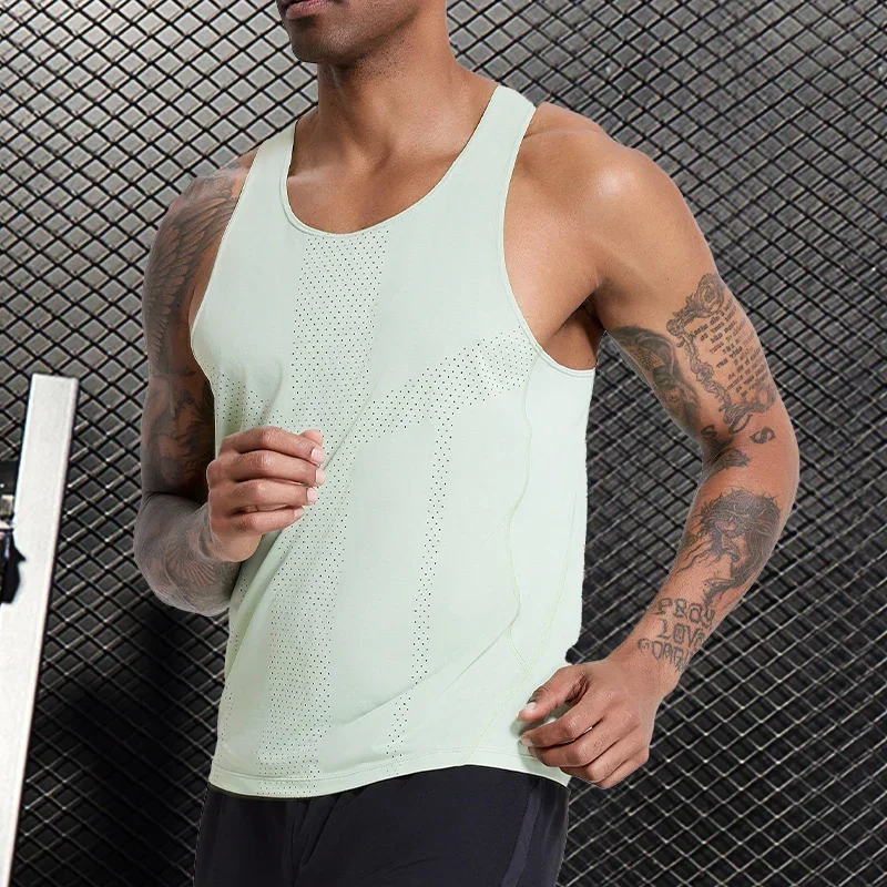 Men Leisure Sleeveless T-shirt Basketball Activewear Fitness Workout Sleeveless Tank Breathable and Quick-drying Running Top - Image 3