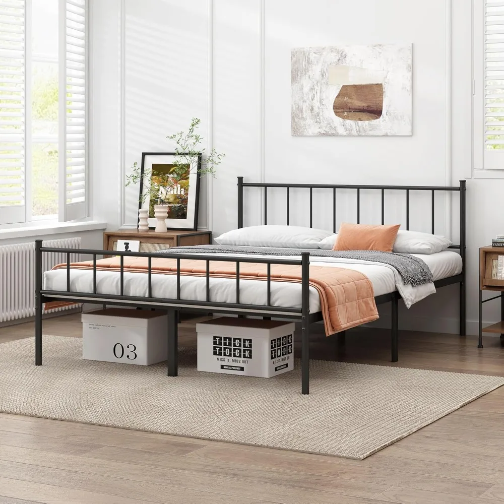 Full Size Bed Frame with Steel Slat Support, Under Foundation Storage, No Box Spring Needed, Easy Assembly, Full Size Bed Frame - Image 3