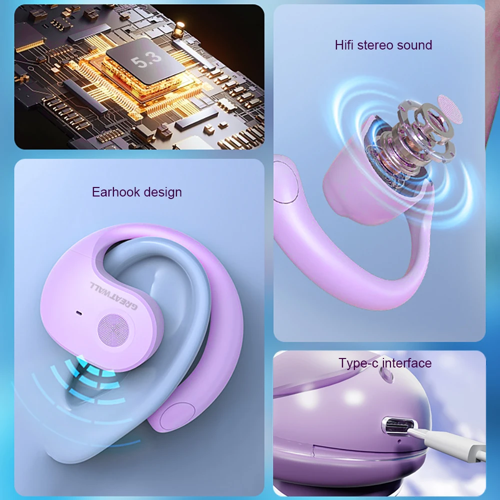 GreatWall AI Real-Time Translation Wireless Bluetooth Earphones Supporting Over 100 Voice Languages Translation Headphones - Image 5