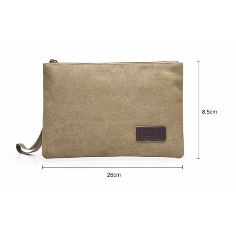Scione Classic Clutch Bag Male Canvas Wallet Purse for Men Vintage Business Mobile Phone Handbag K201 - Image 6