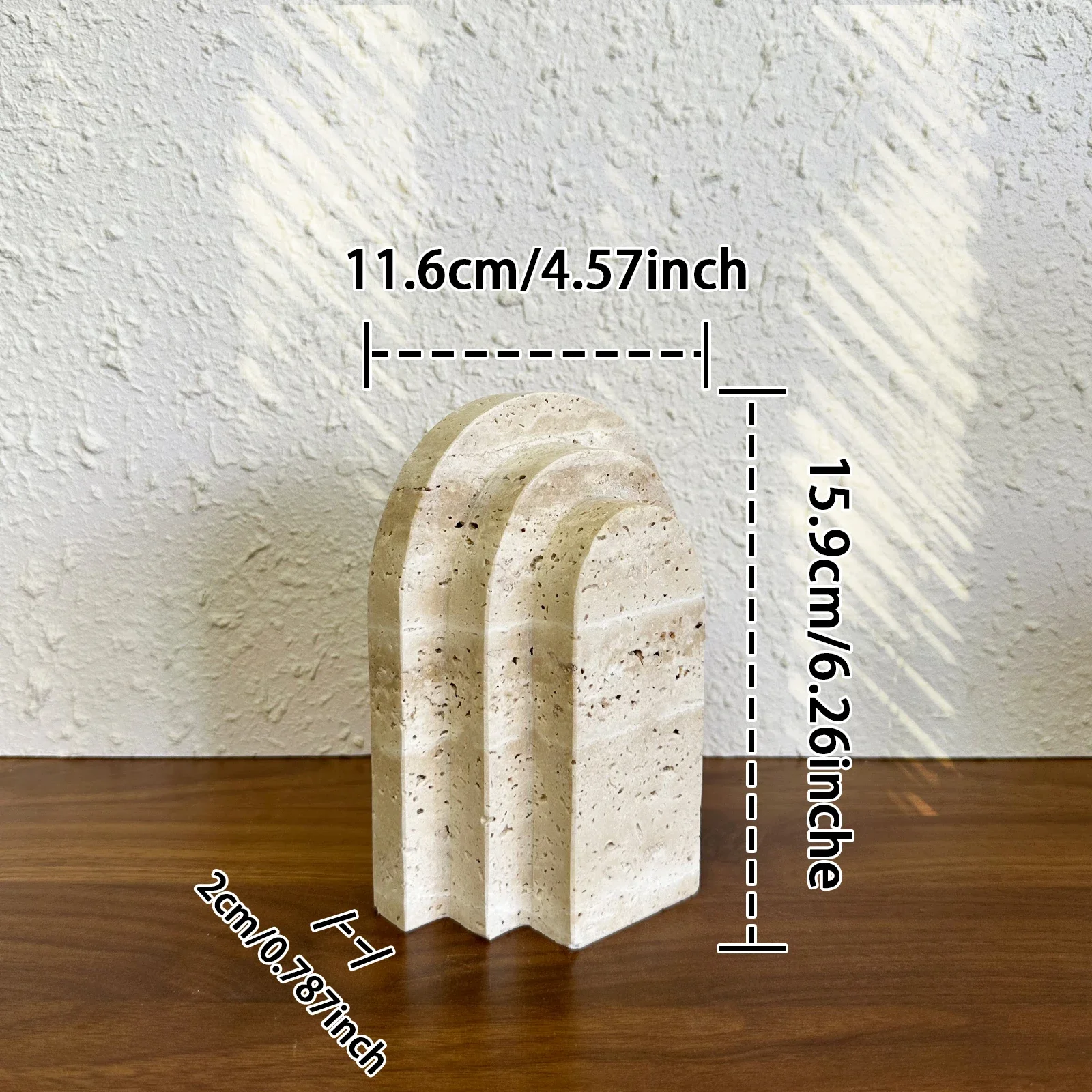 1 Piece Stylish Natural Marble Stone Bookends Modern Decorative Desk Accessories for Home Living Room, Office & Bookshelf - Image 3