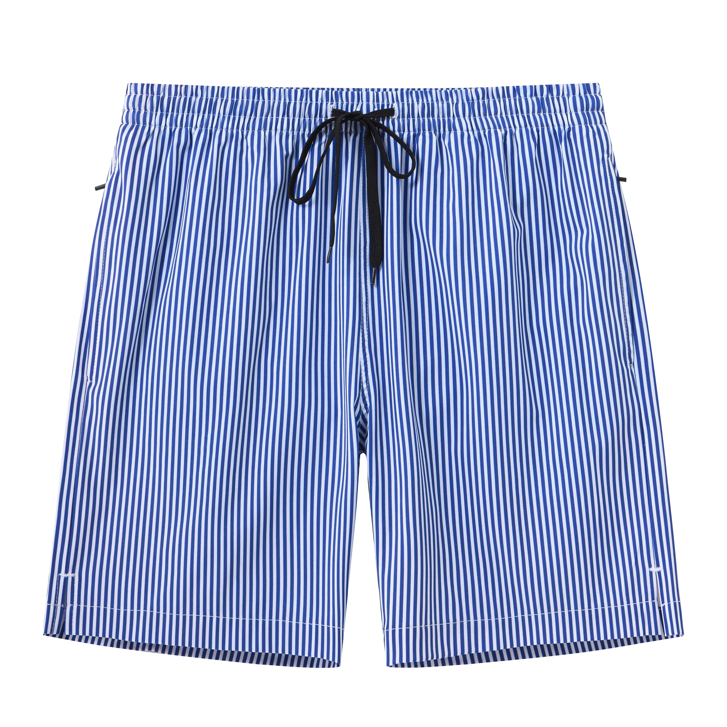 Summer Men's Swim Trunks Quick Dry Beach Surf Shorts, Camouflage Strip Shorts with Zipper Pockets and Mesh Lining - Image 5