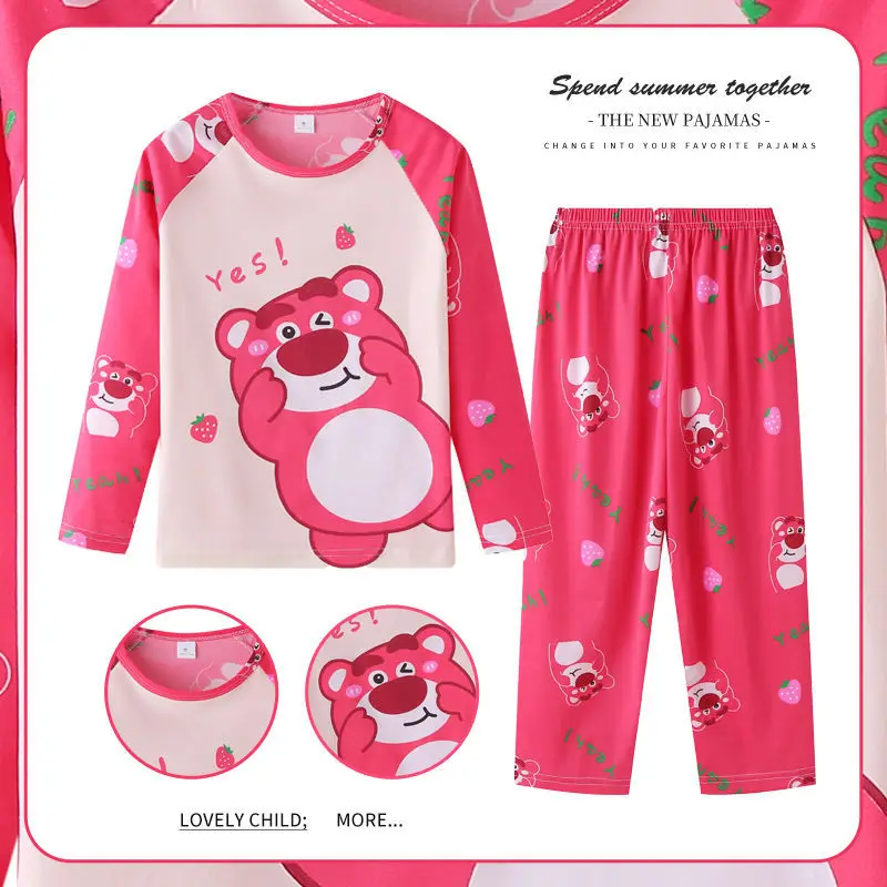 Cute Sets for Children Loungewear Pajama Girl Sleepwear Robe Children's Clothing Mother Kids - Image 4