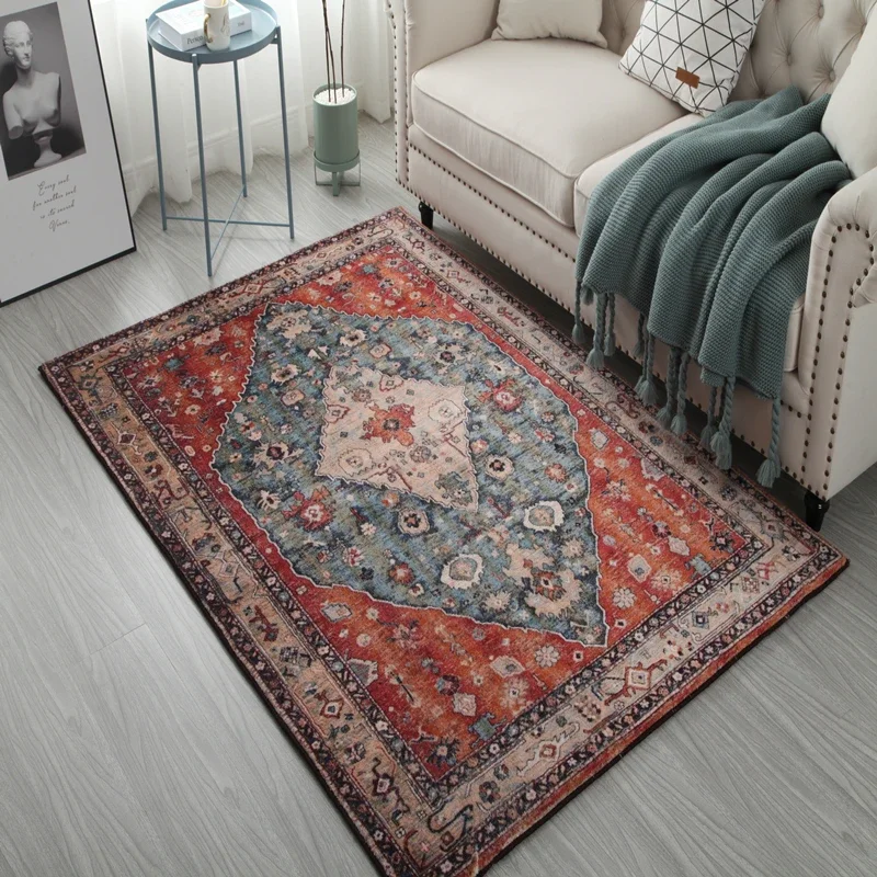 VIKAMA Bohemian Pattern Decorative Carpet Tribal Style Moroccan Luxury Persian Art Multi-style Rug Geometric loop-pile Rug - Image 5