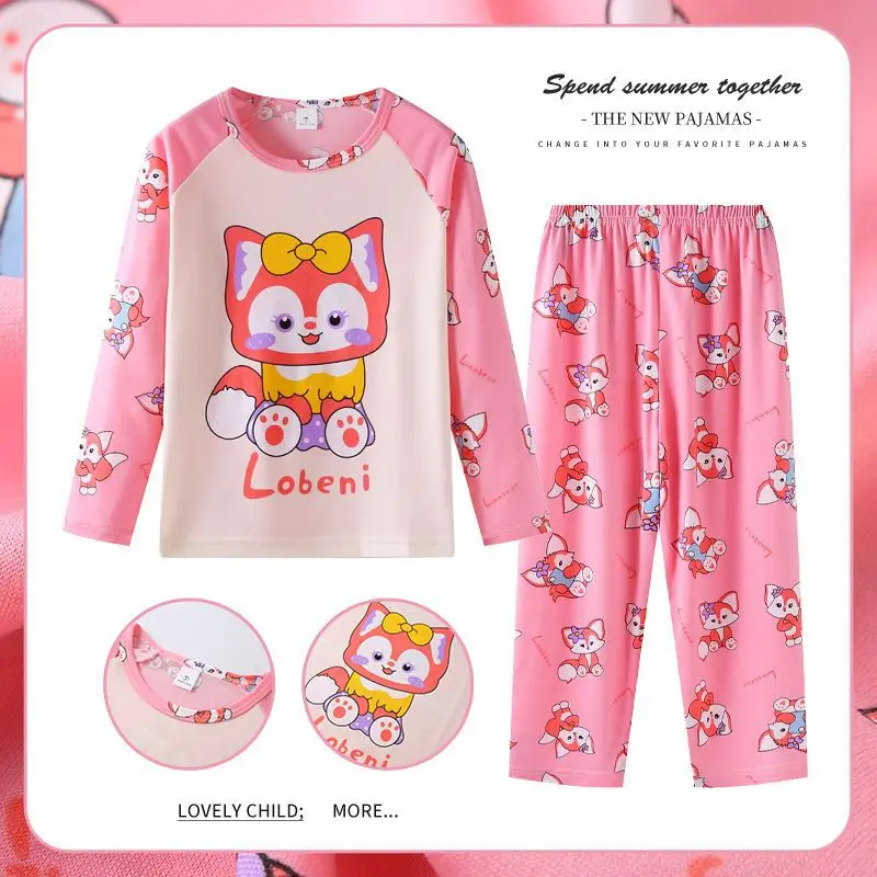Cute Sets for Children Loungewear Pajama Girl Sleepwear Robe Children's Clothing Mother Kids - Image 6