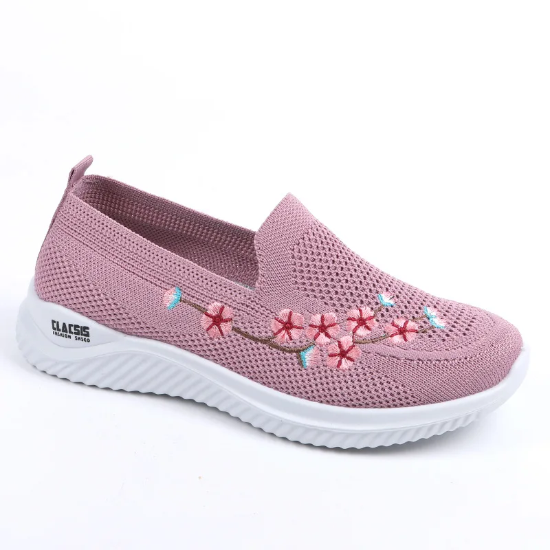 Shoes Women Sneakers Mesh Breathable Floral Comfort Mother Soft Solid Color Fashion Female Footwear Lightweight Shoes for Women - Image 5