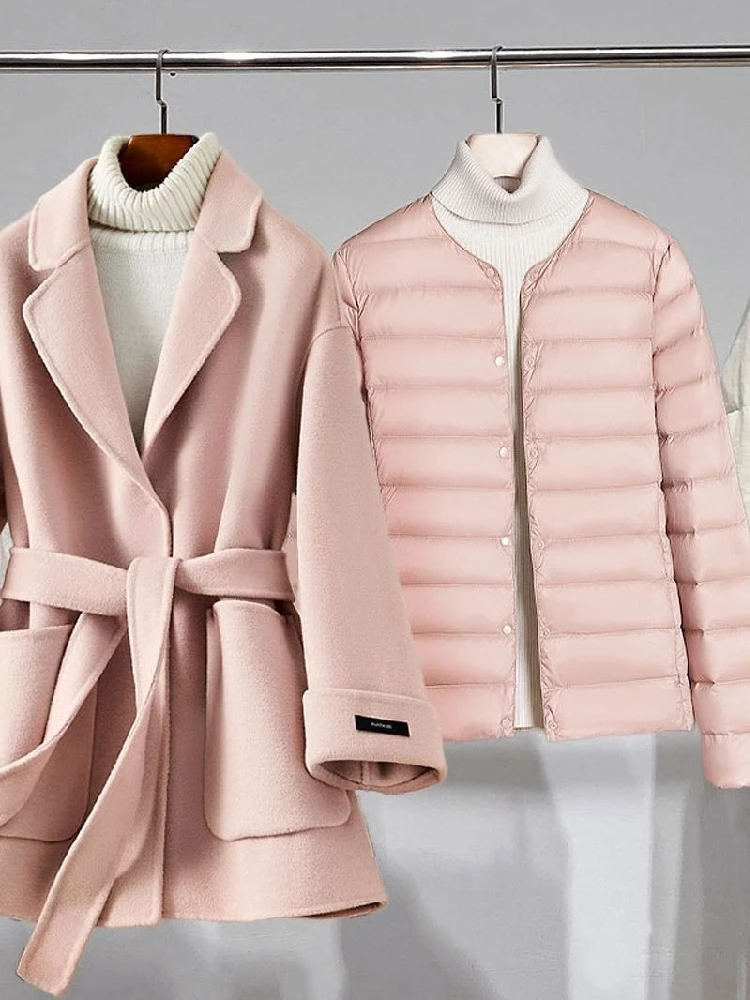 Top Grade 90% White Duck Down Women Ultra Lightweight Packable Line Jackets 2023 New Autumn Winter Keep Warm Puffer Coats - Image 2