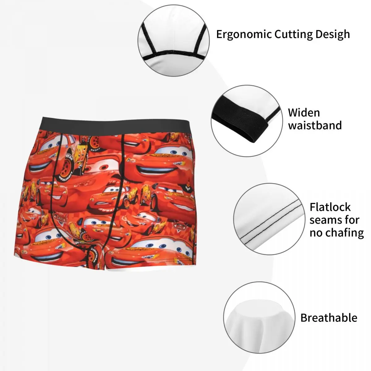 Custom Lightning McQueen Car Collage Boxers Shorts Men's Briefs Underwear Cool Underpants - Image 5