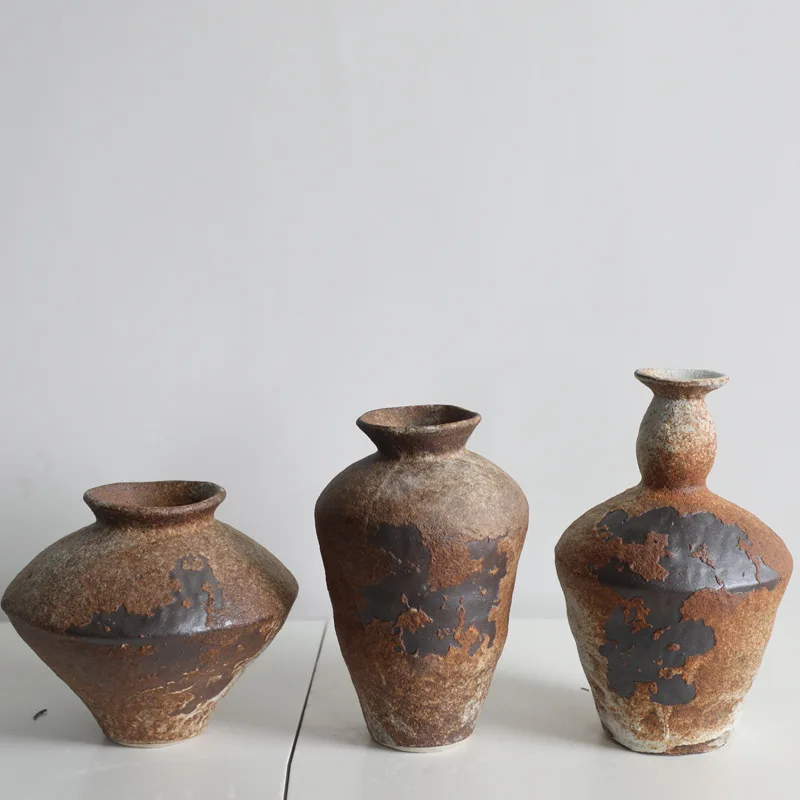 Retro And Nostalgic Handmade Ceramic Vases, Homestay Hotels, Zen Inspired Flower Arrangements, New Chinese Style Decorations - Image 2