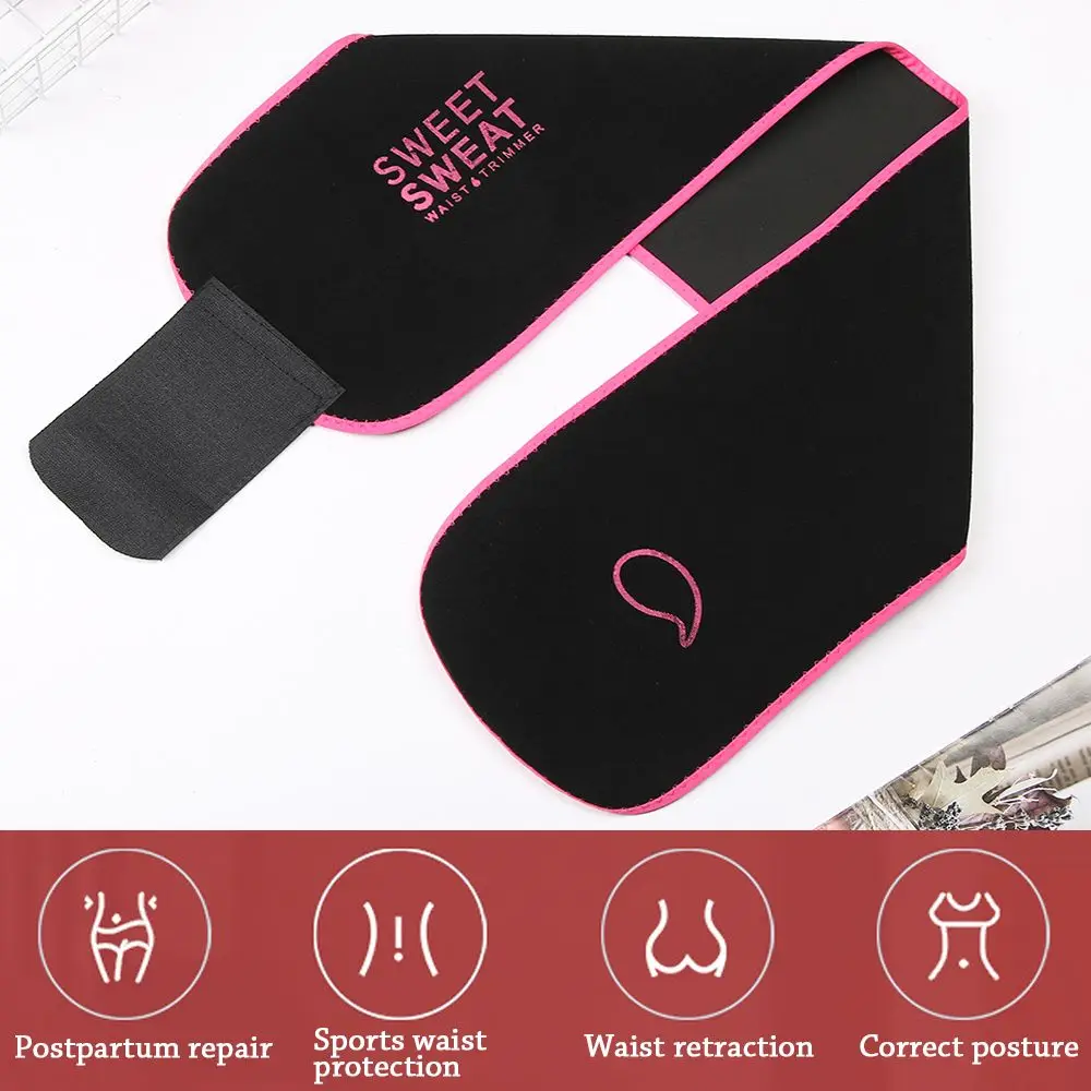 SWEET SWEAT Women Slimming Belt Fitness Corset Waist Support Adjustable Sweat Waist Trainer Body Shaper Lumbar Belt - Image 3