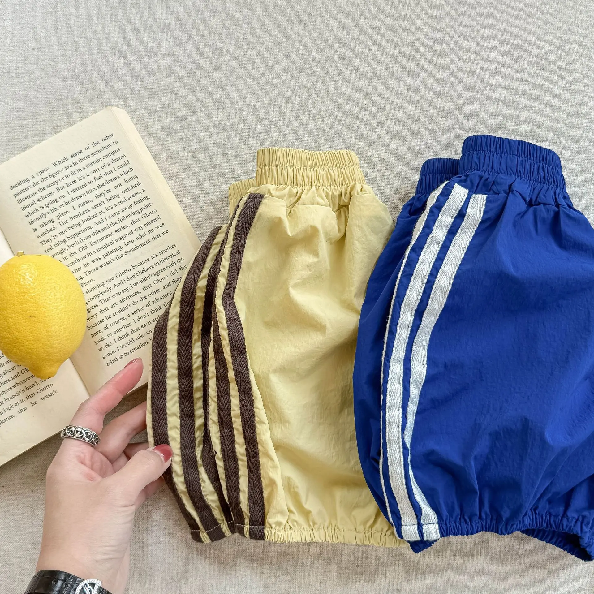 2025 Summer New Children Loose Shorts Girls Striped Shorts Cotton Breathable Boys Casual Pants Fashion Kids Clothes - Image 2