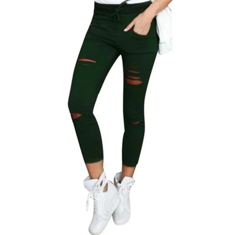Ripped Jeans for Women Women Big Size Ripped Trousers Stretch Pencil Pants Leggings Women Jeans Woman Jeans - Image 4