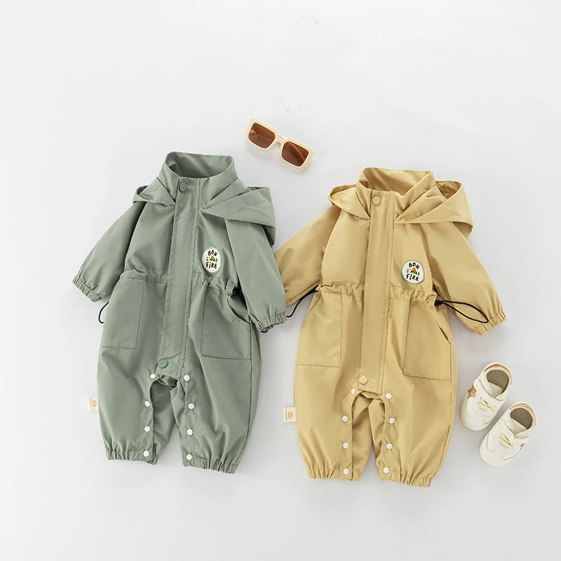 MILANCEL Autumn Baby Romper Outdoor Jacket 0-2Y Unisex Infant Casual Double-layer Hooded Jumpsuit Toddler Warm Outwear Clothes - Image 2
