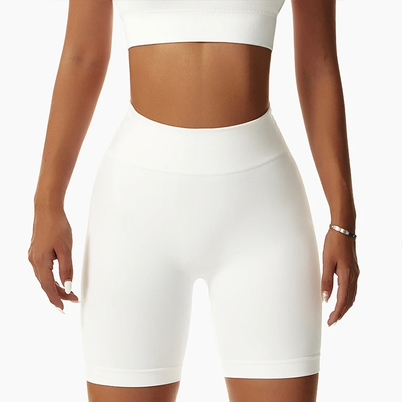 Summer Comfortable Seamless High Waist Yoga Shorts Gym Elasticity Hip Lift Pants Running Cycling Sports Shorts Tight Women - Image 4