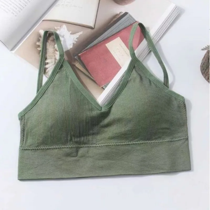 Kit 4 Women Seamless Bra Set, Sexy Beautiful Back Cotton Bra Comfortable Breathable Padded Bra Underwear - Image 5
