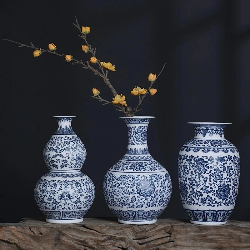 Ceramic Vase Blue And White Thin Bodied Porcelain Home Classical Shelf Bedroom Living Room Chinese Table Jingdezhen Ornaments - Image 2