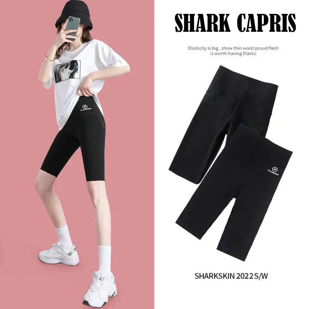 Yoga Fitness Shorts Female Capris A Small Man With Pants A Pants High Thick Waist Pants Running Yoga Women's Tight Pants - Image 2