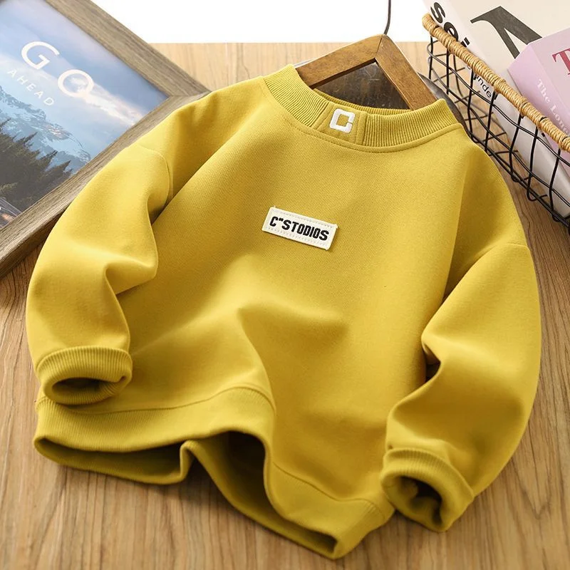 Boys Hoodies Sweatshirts Cotton Tops Outwear 2024 Orange Spring Autumn Kids Christmas Gift Teenagers Children's Clothing - Image 5