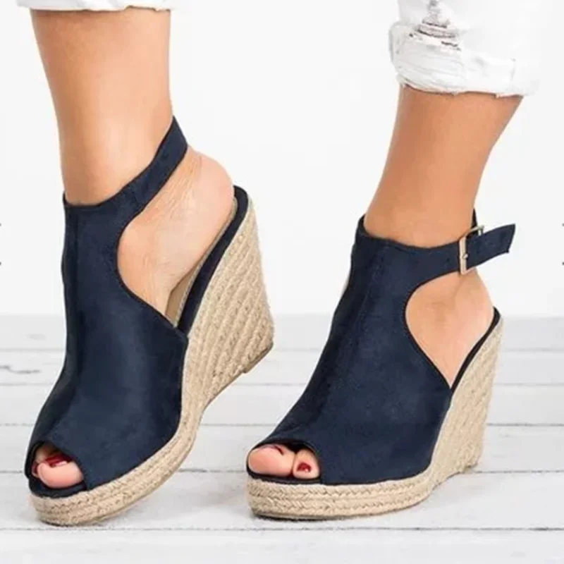 Platform Sandals Woman Wedges Summer Women's Shoes 2024 Dress Slides Gladiator Mules Espadrilles Elegant Luxury Fashion Medical - Image 4