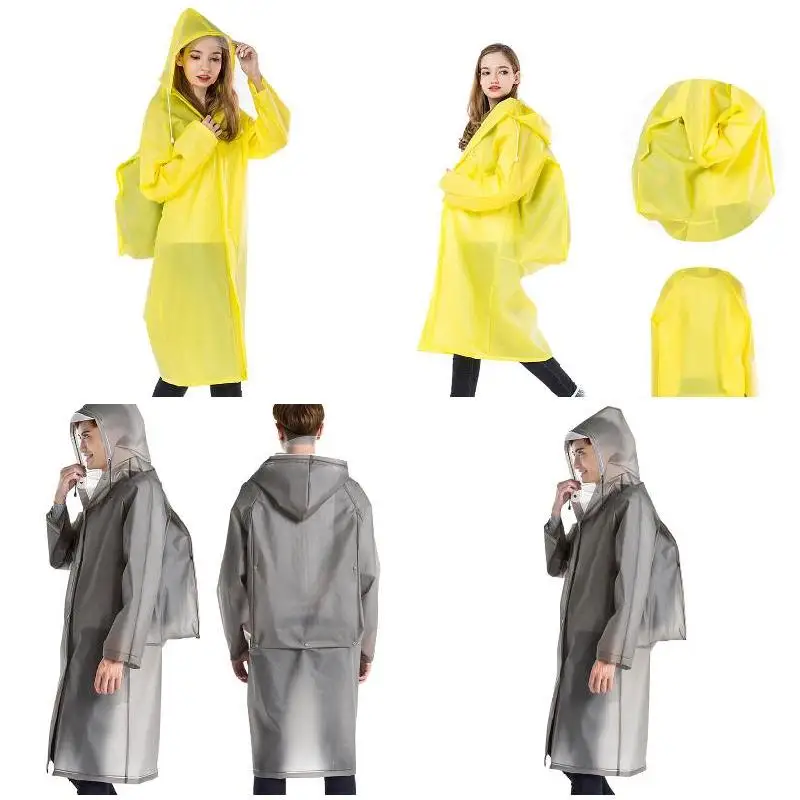 New Reusable Transparent EVA Long Raincoat Men Women Waterproof Rainwear Outdoor Jacket Unisex Cycling Hiking Rain Gear Coat - Image 6