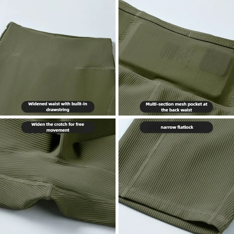 Compression Shorts Tights Sport Man Multi Pocket Fitness Clothing Running Man Training Pants Gym Wear Workout Clothes Sportswear - Image 3