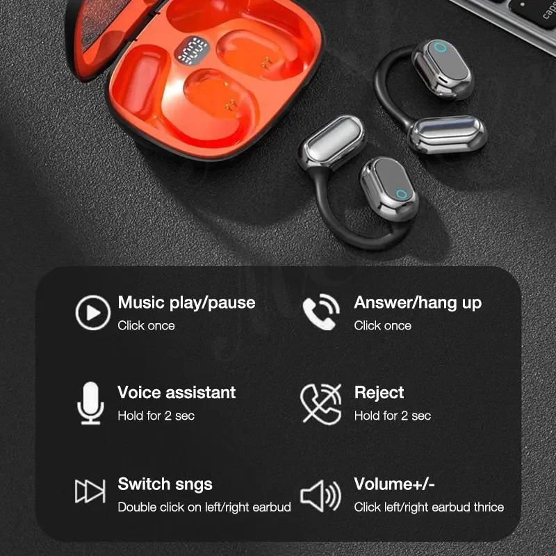 EARDECO Transparent Bluetooth Earphone Bass Wireless Headphones Earphones TWS Stereo Wireless Headphones Headsets with Dual Mic - Image 6