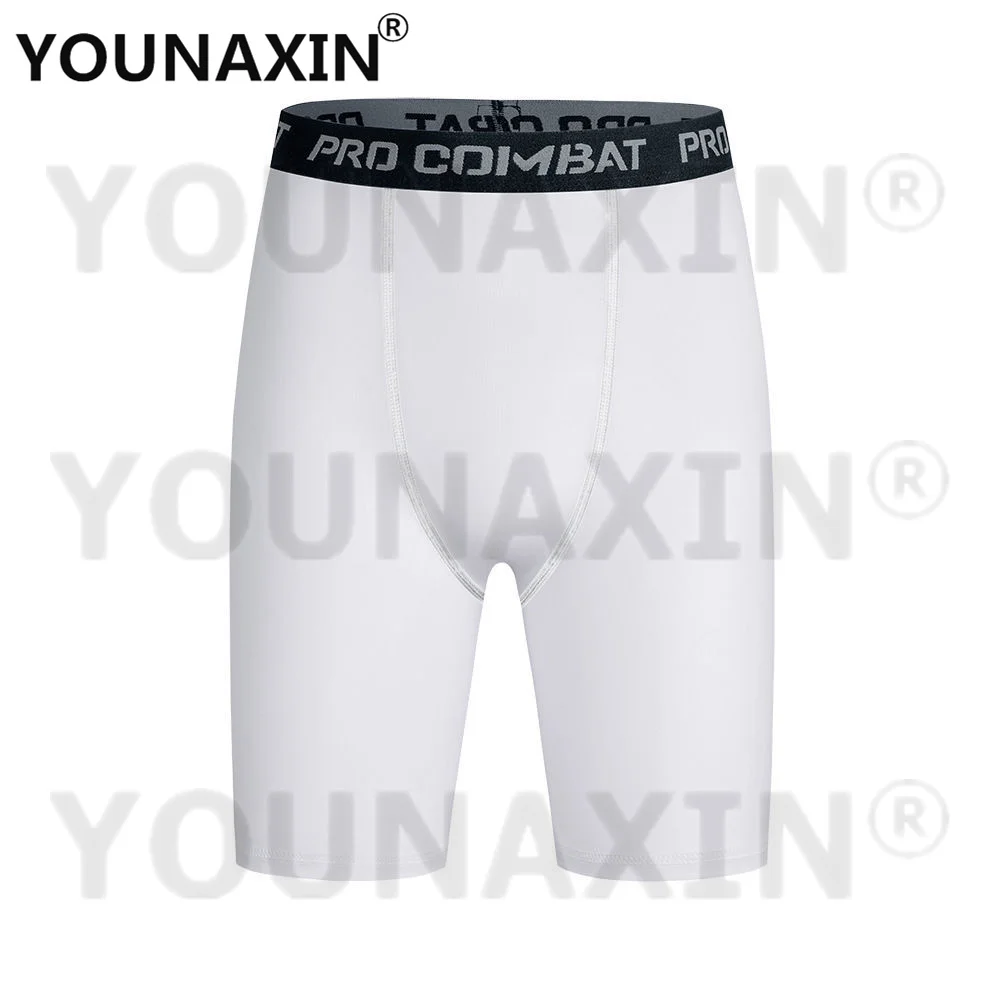 Men Base Layer Running Tight Shorts Sport 3/4 Cropped Pant Leggings Gym Basketball Fitness Exercise Cycling Trousers Long Johns - Image 3
